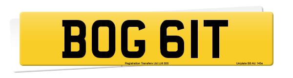 Registration number BOG 61T